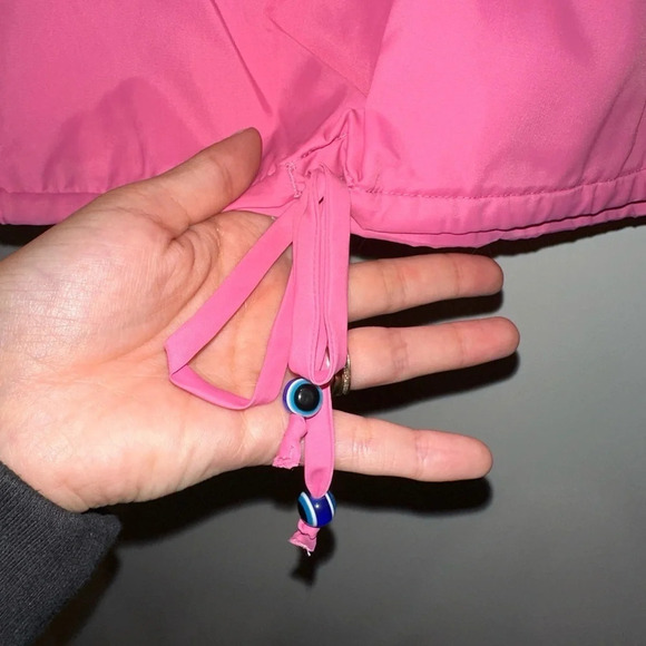 New STAUD Prato Hot Pink Short sleeve nylon top, Drawstring Crop Top, Size L - Picture 4 of 6